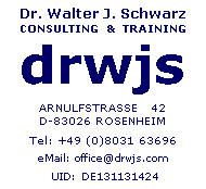 Dr. Walter J. Schwarz - Consulting & Training